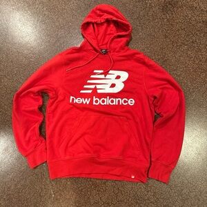 New Balance Red Athletic Sweater Vibrant Logo